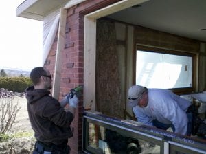 Installing replacement windows in brick wall